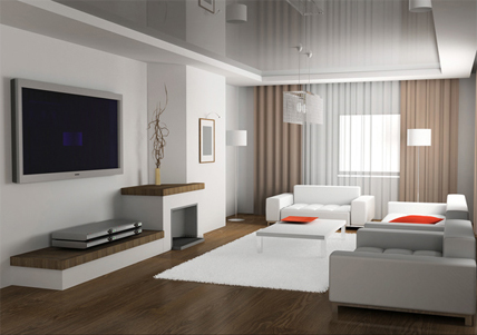 Modern furniture combined with good interior design; create atmosphere and